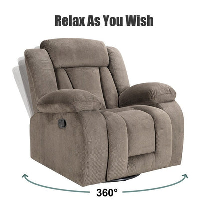 Fauteuil inclinable pivotant et rembourré