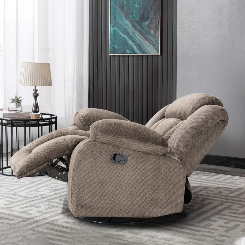 Fauteuil inclinable pivotant et rembourré
