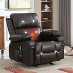 Fauteuil inclinable à bascule réglable noir, avec port USB, porte-gobelets, fonctions massage et chauffage