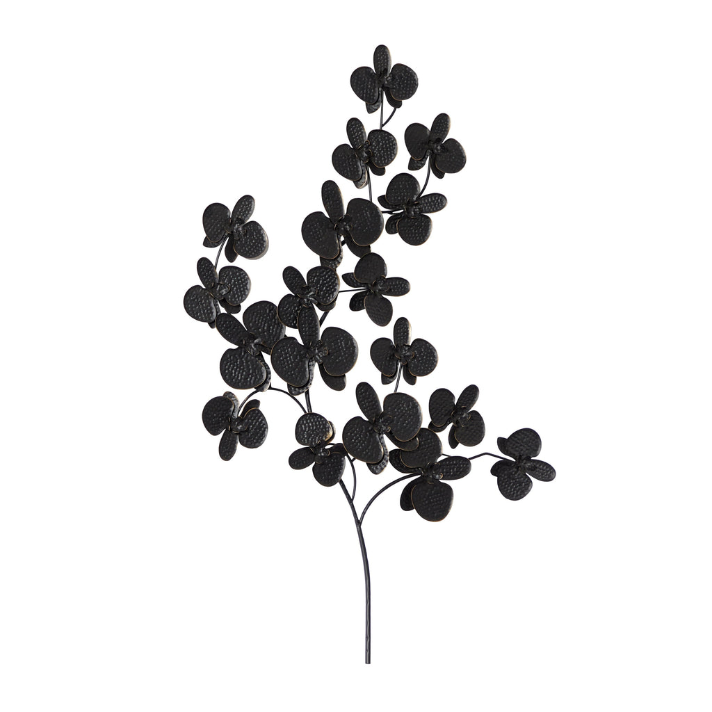 Décoration murale contemporaine en fer noir 46 x 31 x 3