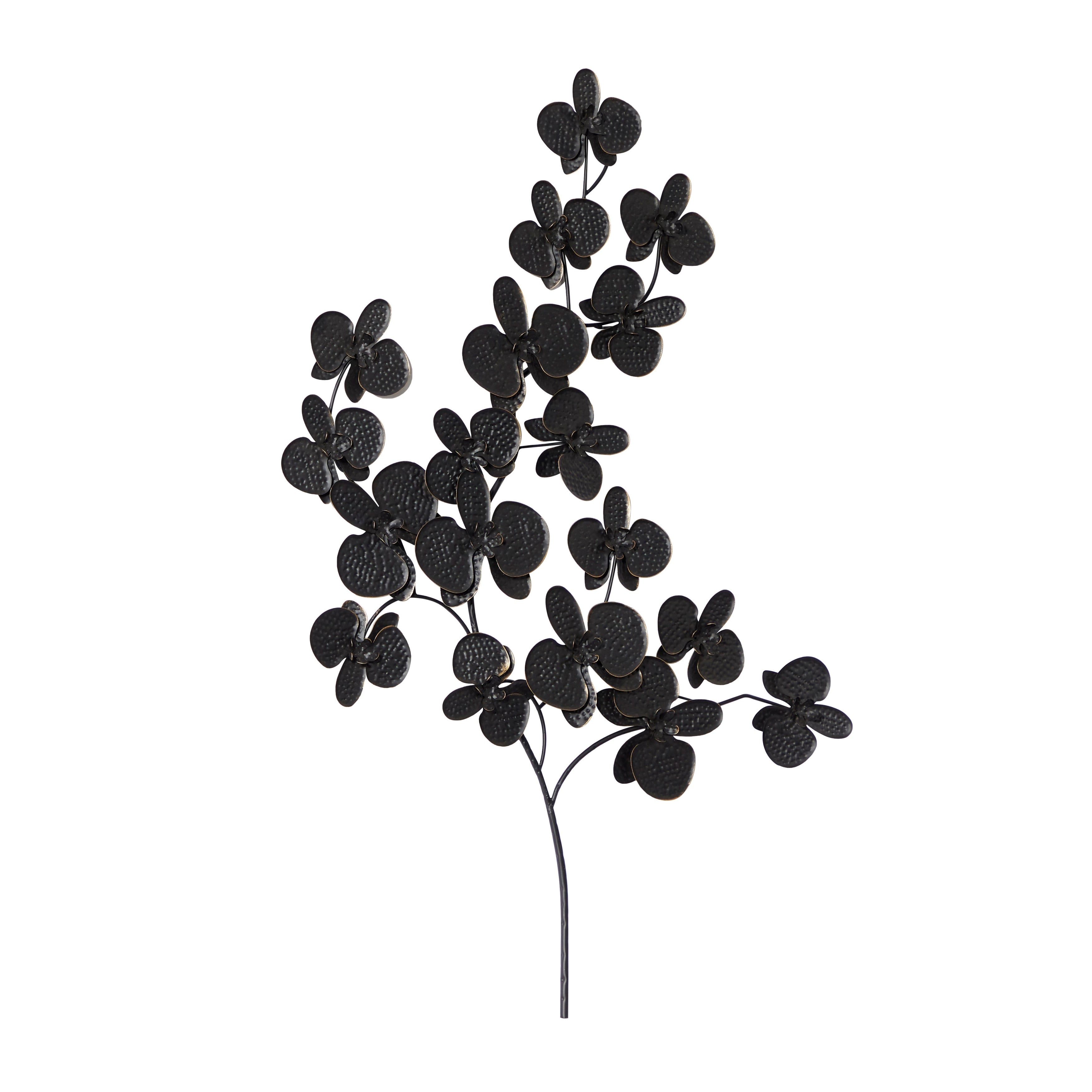 Décoration murale contemporaine en fer noir 46 x 31 x 3