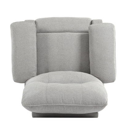 Fauteuil inclinable manuel noir avec massage, chauffage, revêtement en tissu robuste et design portable pour le salon
