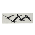 Décoration murale oiseau en métal noir