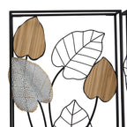 Décoration murale en métal noir avec cadre noir (lot de 2)