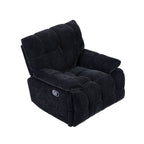 Fauteuil inclinable manuel pivotant à 360° noir rembourré avec accoudoirs et siège plus larges
