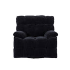 Fauteuil inclinable manuel pivotant à 360° noir rembourré avec accoudoirs et siège plus larges