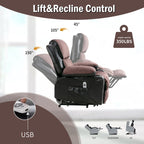 Fauteuil inclinable électrique noir avec massage, chauffage et cuir synthétique