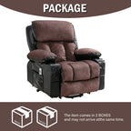 Fauteuil inclinable électrique noir avec massage, chauffage et cuir synthétique