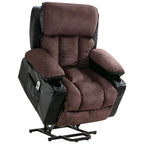Fauteuil inclinable électrique noir avec massage, chauffage et cuir synthétique