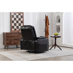 Fauteuil inclinable noir Power Zero Gravity avec accoudoir de rangement, porte-gobelet, table pour ordinateur portable, support pour téléphone, lampe de lecture et port USB