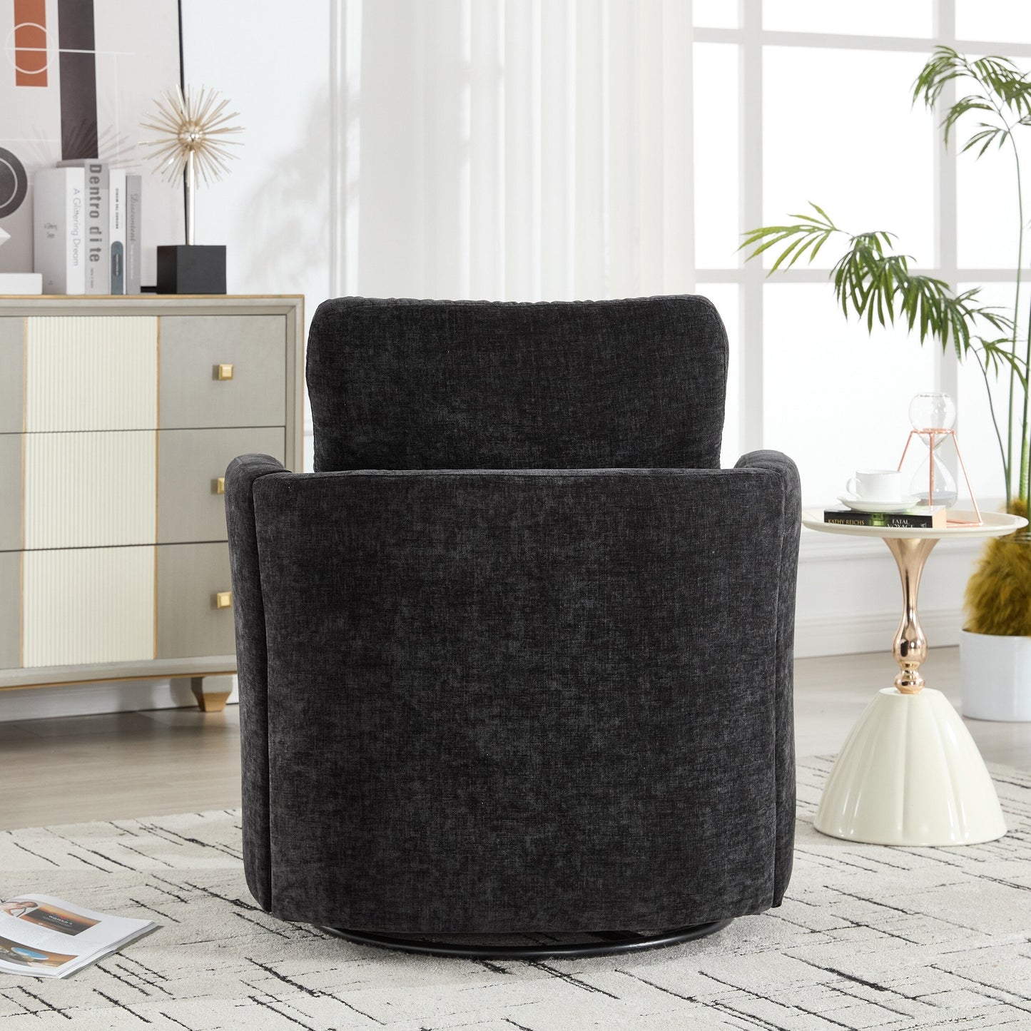 Chaise de bureau pivotante moderne avec hauteur réglable et rotation à 360 degrés pour le confort du bureau à domicile