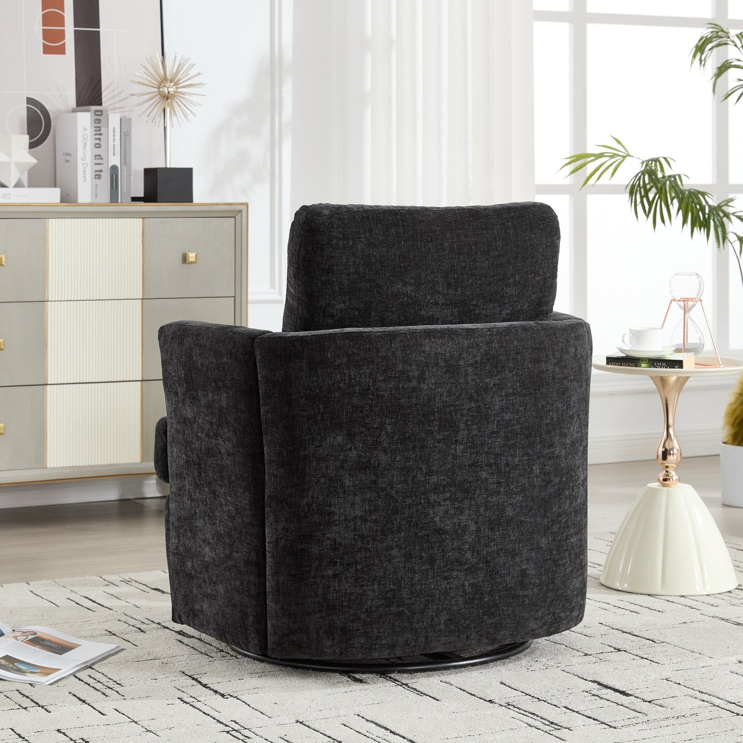 Chaise de bureau pivotante moderne avec hauteur réglable et rotation à 360 degrés pour le confort du bureau à domicile