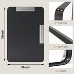 Miroirs de salle de bain rectangulaires arrondis avec cadre en alliage d'aluminium noir, à suspendre au-dessus du lavabo, horizontalement ou verticalement