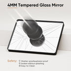 Miroir de salle de bain mural moderne avec cadre en métal et garantie de 5 ans