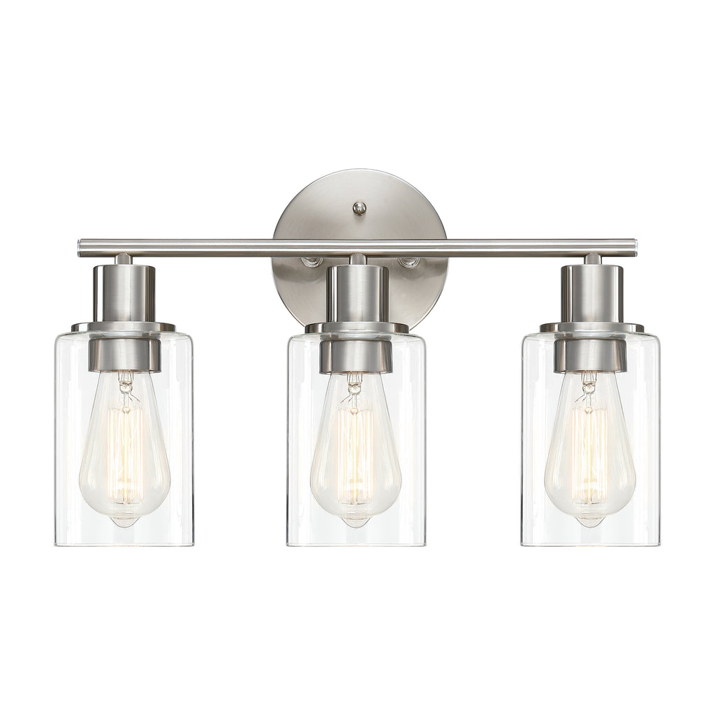 Luminaire de salle de bain à 3 lumières de 17 po, bronze huilé, luminaire de vanité
