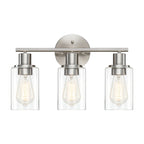 Luminaire de salle de bain à 3 lumières de 17 po, bronze huilé, luminaire de vanité