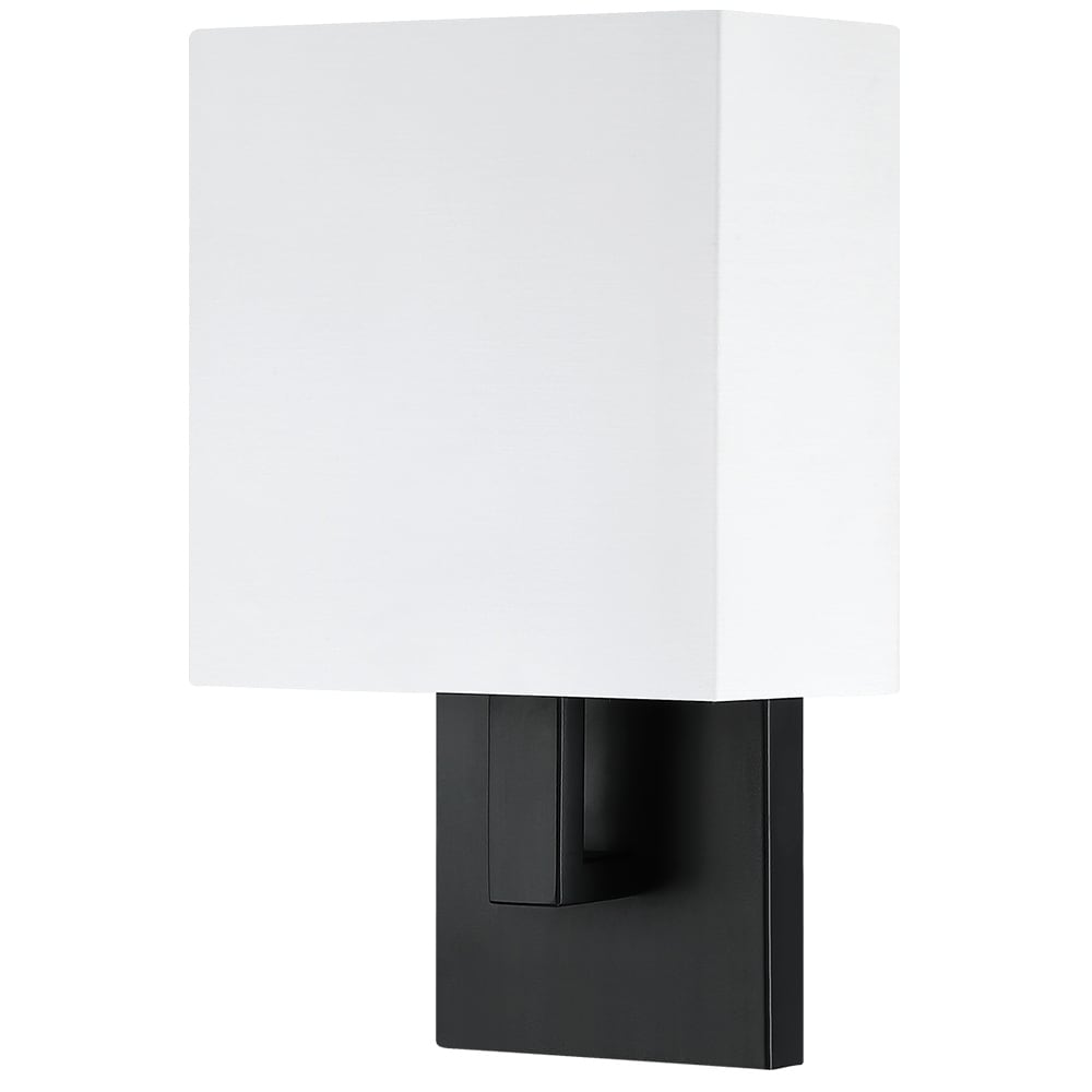Applique murale avec abat-jour en tissu blanc