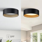 Plafonnier encastré à LED intégré C Cattleya noir et bois 3CCT