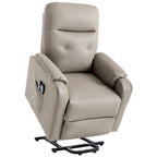 Fauteuil inclinable électrique bleu avec massage, chauffage, positions réglables et poche latérale pour plus de commodité