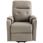 Fauteuil inclinable électrique bleu avec massage, chauffage, positions réglables et poche latérale pour plus de commodité