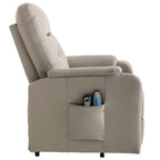 Fauteuil inclinable électrique bleu avec massage, chauffage, positions réglables et poche latérale pour plus de commodité