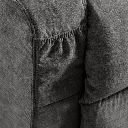 Fauteuil inclinable électrique bleu avec chauffage, massage, chargement USB, poches latérales et télécommande pour plus de commodité