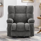 Fauteuil inclinable électrique bleu avec chauffage, massage, chargement USB, poches latérales et télécommande pour plus de commodité