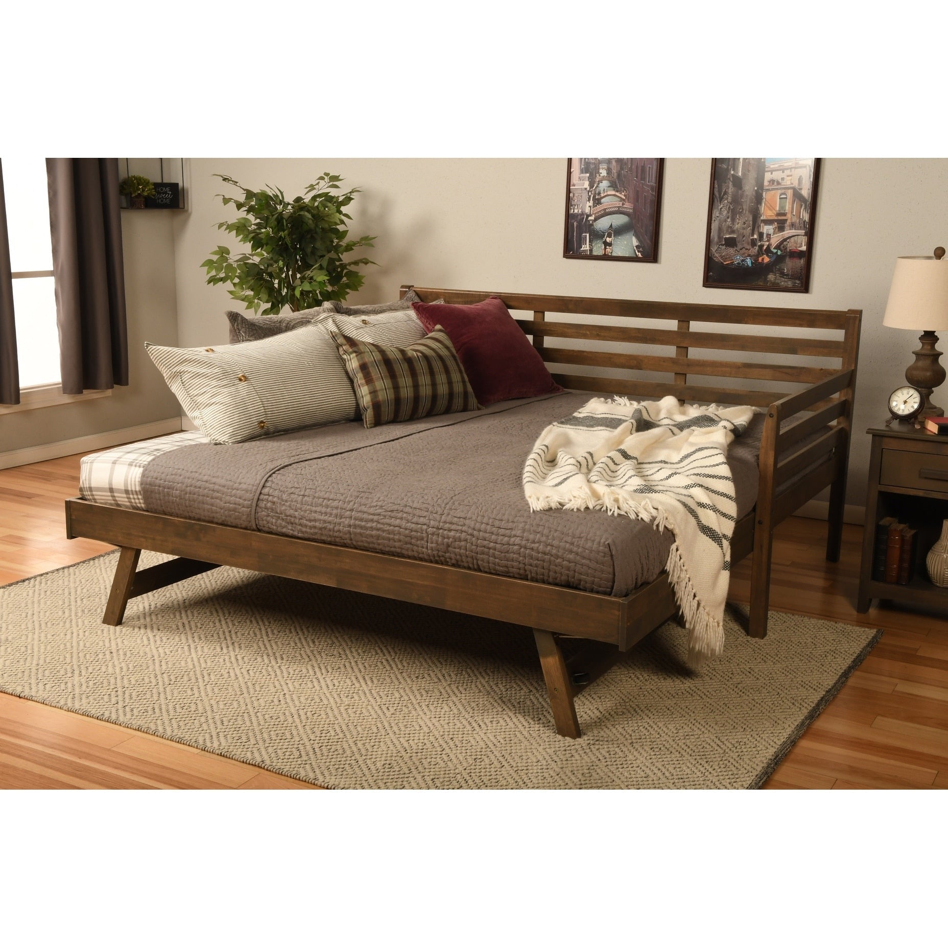Lit de repos Somette Boho avec lit escamotable supplémentaire (matelas non inclus)