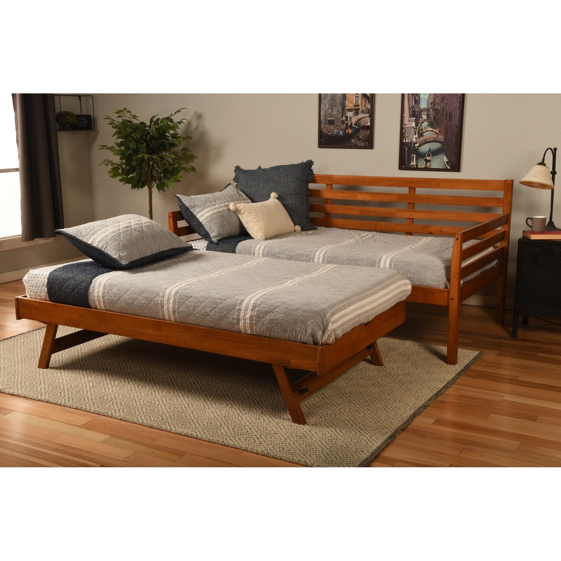 Lit de repos Somette Boho avec lit escamotable supplémentaire (matelas non inclus)