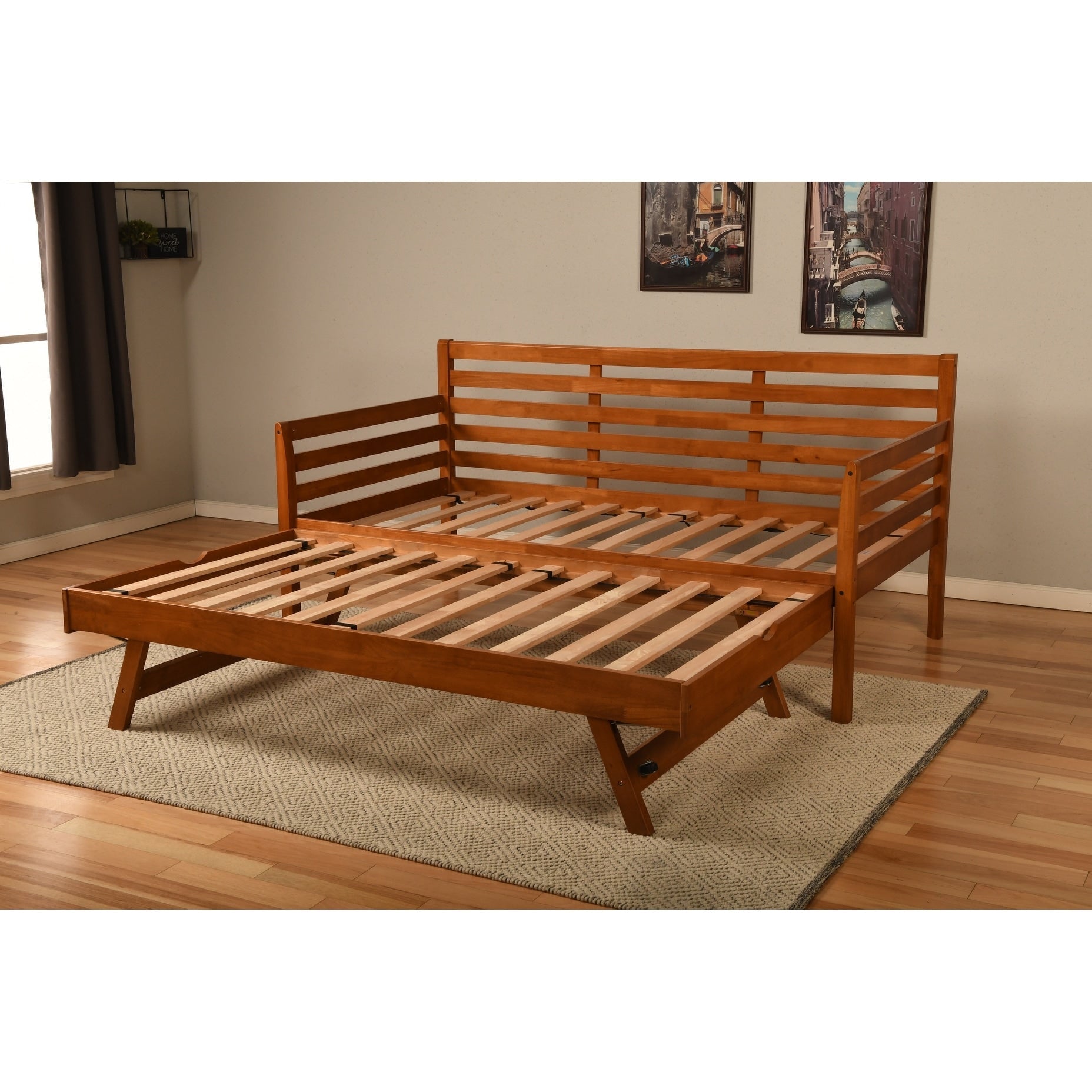 Lit de repos Somette Boho avec lit escamotable supplémentaire (matelas non inclus)