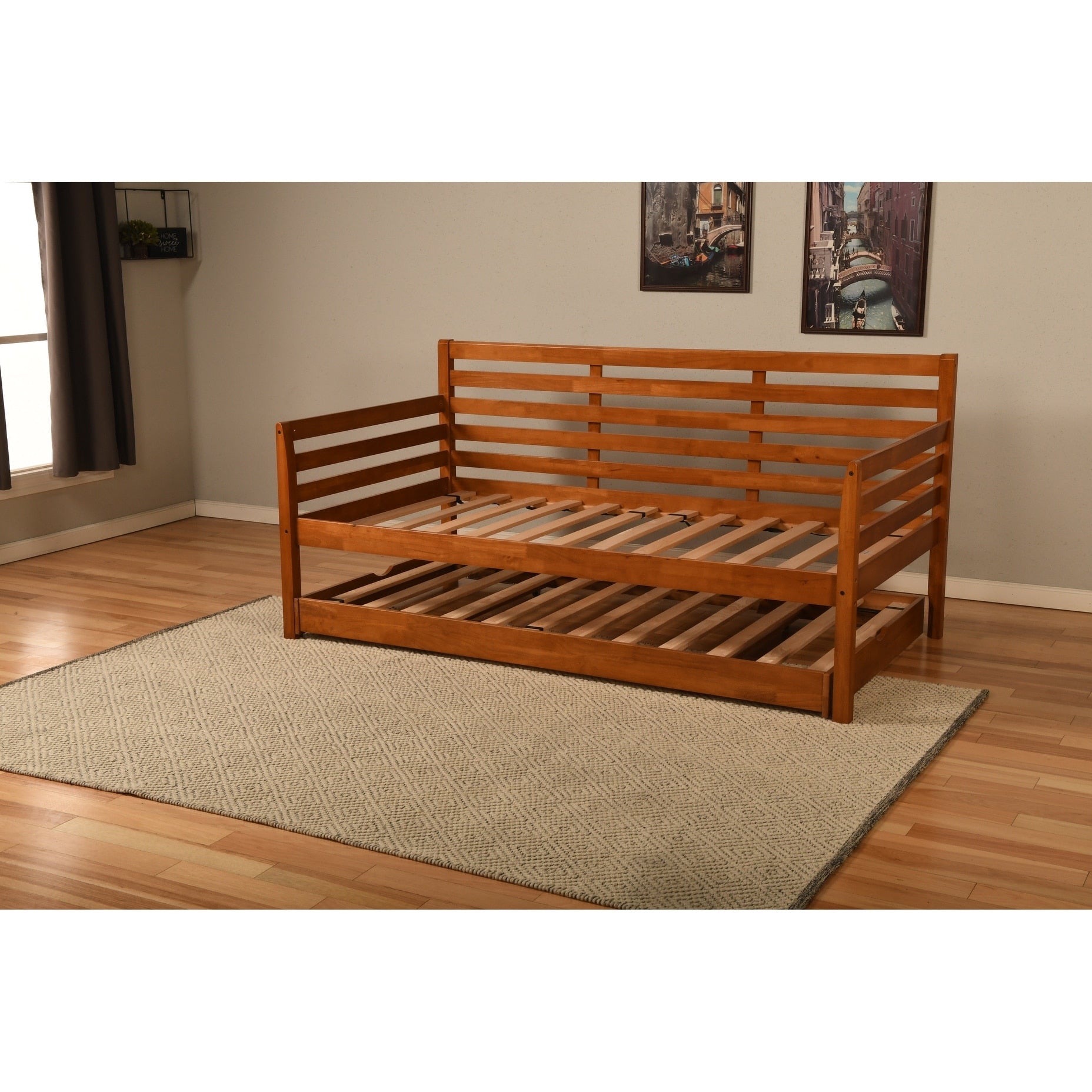 Lit de repos Somette Boho avec lit escamotable supplémentaire (matelas non inclus)