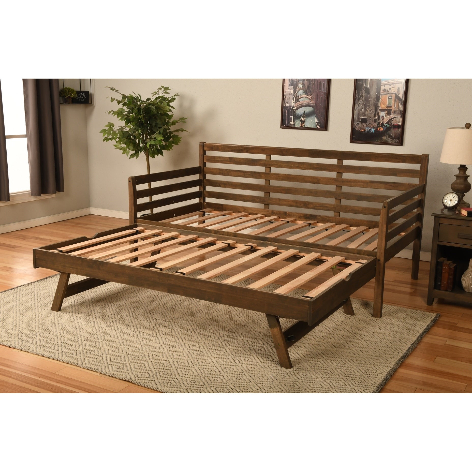 Somette Boho Daybed with Additional Pop Up Bed (Mattresses Not Included)