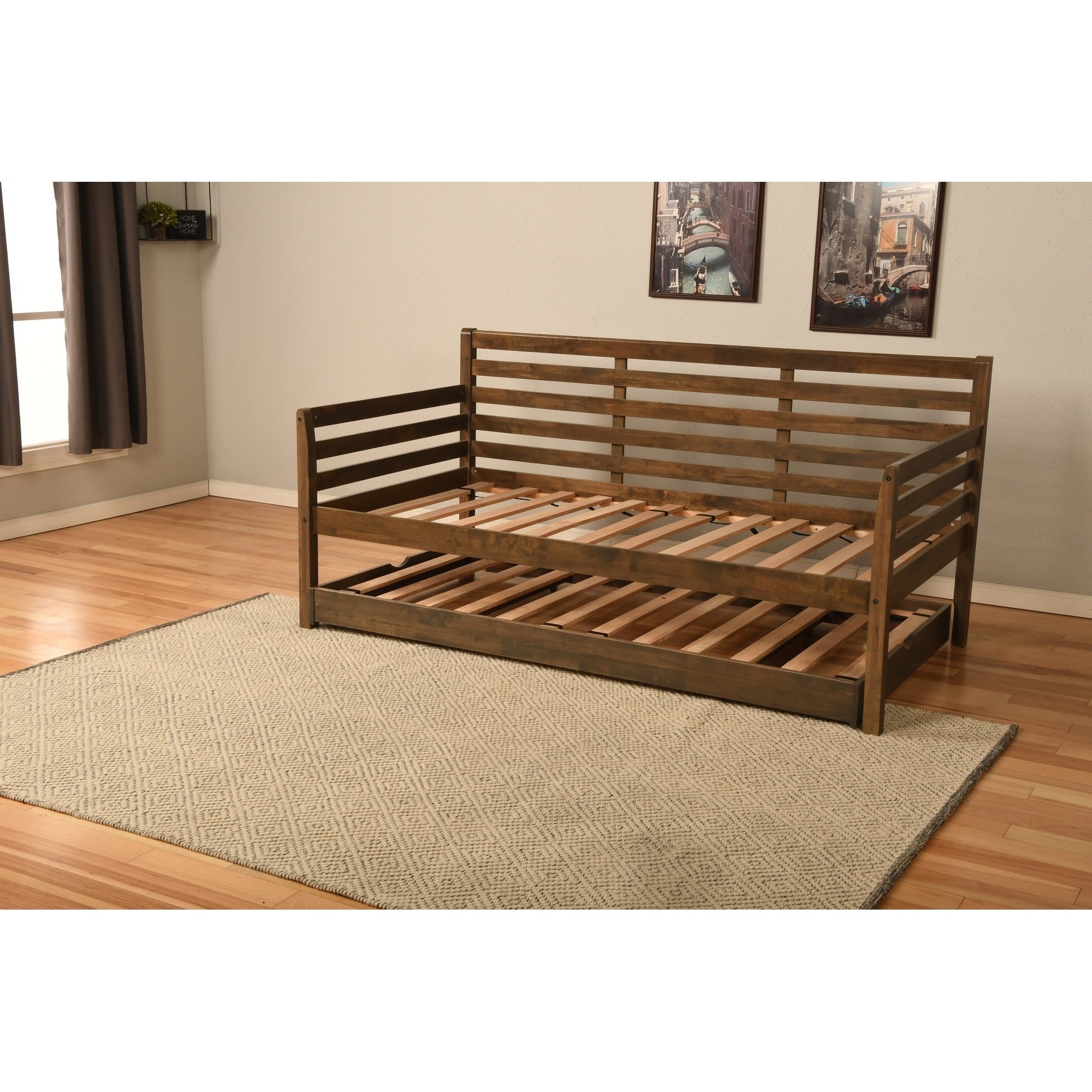Lit de repos Somette Boho avec lit escamotable supplémentaire (matelas non inclus)