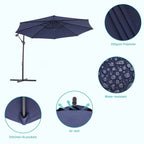 BONOSUKI 10ft Patio Offset Umbrella Outdoor Hanging Umbrella
