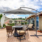 BONOSUKI 10ft Patio Offset Umbrella Outdoor Hanging Umbrella