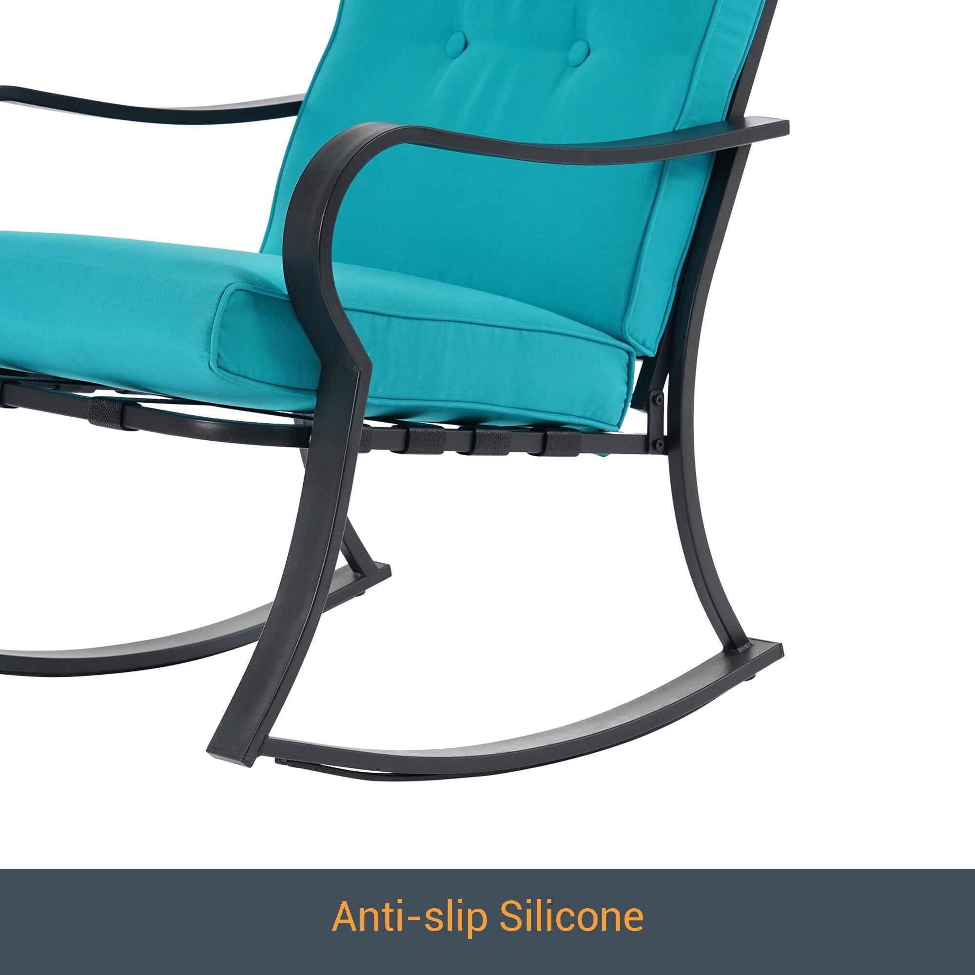 Ensemble bistrot d'extérieur Bonosuki 3 pièces avec chaises à bascule et table d'appoint