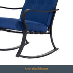 Ensemble bistrot d'extérieur Bonosuki 3 pièces avec chaises à bascule et table d'appoint