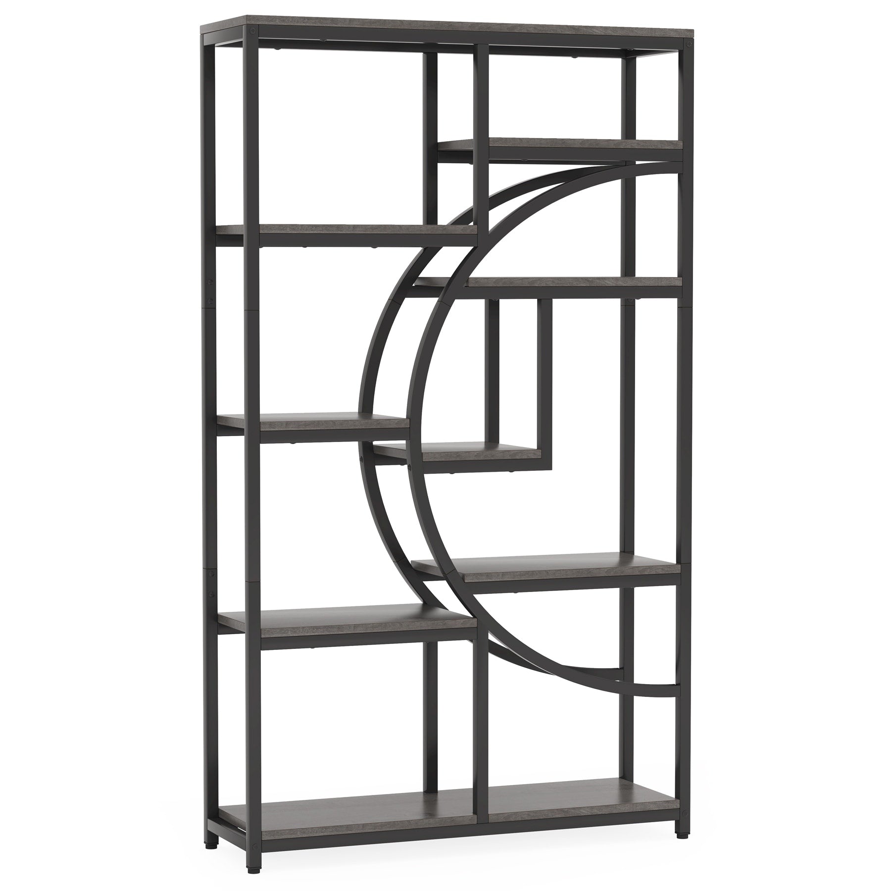 Bibliothèque industrielle à 5 étagères pour chambre, salon, bureau