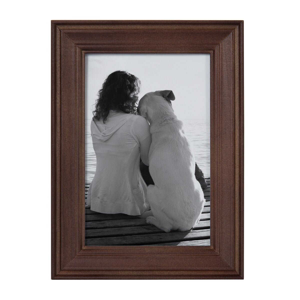 Ensemble de 10 cadres photo muraux en bois Kate et Laurel Bordeaux