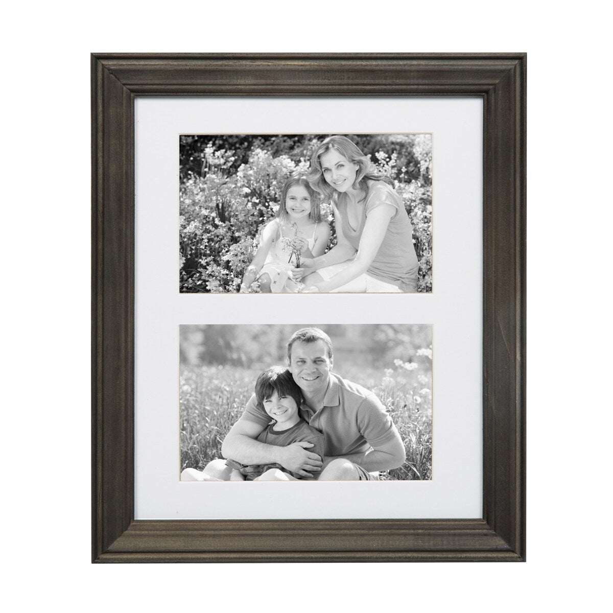 Ensemble de 10 cadres photo muraux en bois Kate et Laurel Bordeaux