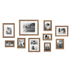 Ensemble de 10 cadres photo muraux en bois Kate et Laurel Bordeaux