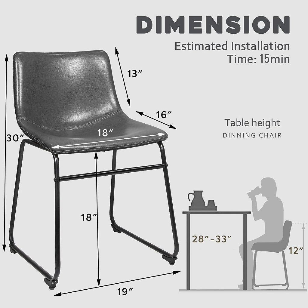 Tabourets de bar Bossin 18/26/30 pouces, tabourets de bar à hauteur de comptoir avec dossier, tabourets modernes en cuir PU, chaise de salle à manger avec repose-pieds
