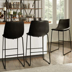 Tabourets de bar Bossin 18/26/30 pouces, tabourets de bar à hauteur de comptoir avec dossier, tabourets modernes en cuir PU, chaise de salle à manger avec repose-pieds