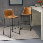 Tabourets de bar Bossin 18/26/30 pouces, tabourets de bar à hauteur de comptoir avec dossier, tabourets modernes en cuir PU, chaise de salle à manger avec repose-pieds