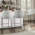 Tabourets de bar Bossin 18/26/30 pouces, tabourets de bar à hauteur de comptoir avec dossier, tabourets modernes en cuir PU, chaise de salle à manger avec repose-pieds