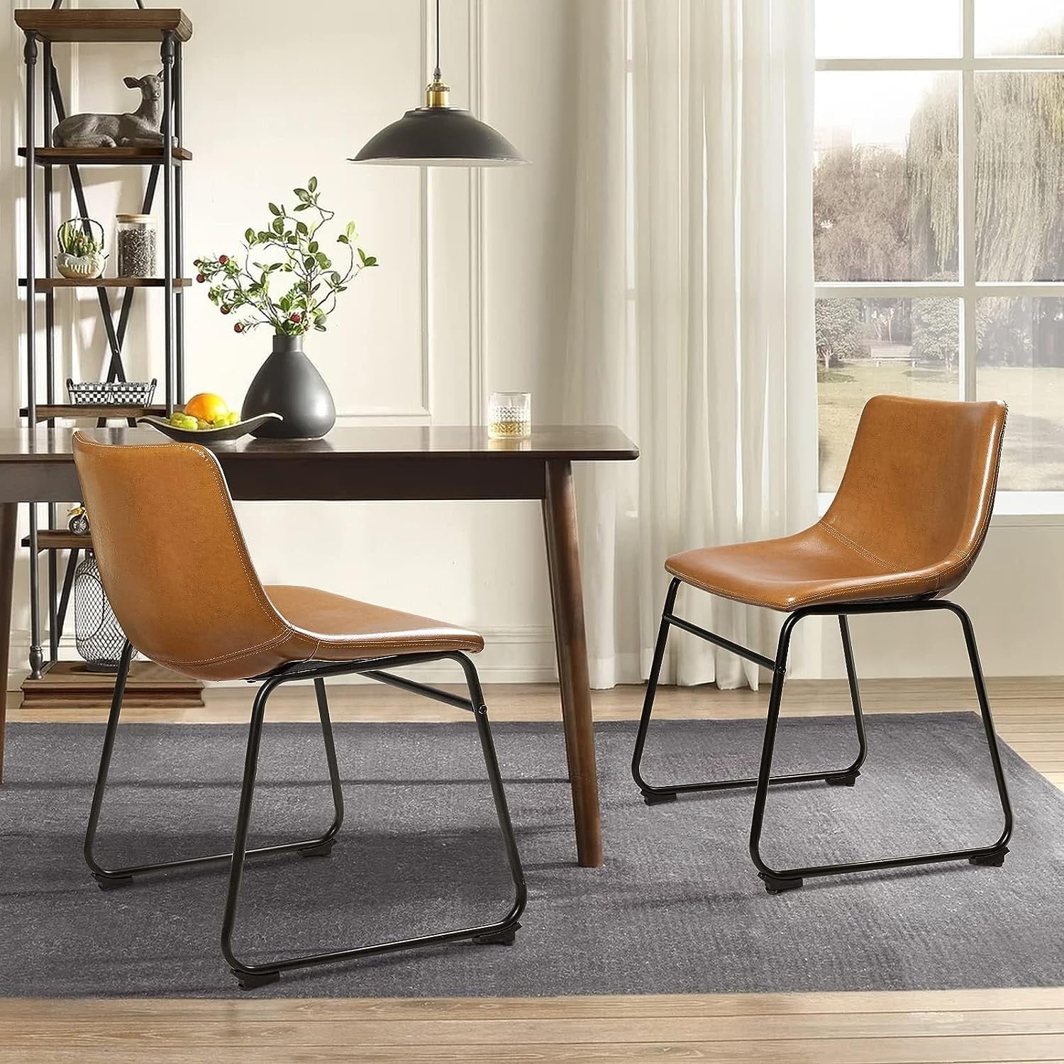 Tabourets de bar Bossin 18/26/30 pouces, tabourets de bar à hauteur de comptoir avec dossier, tabourets modernes en cuir PU, chaise de salle à manger avec repose-pieds