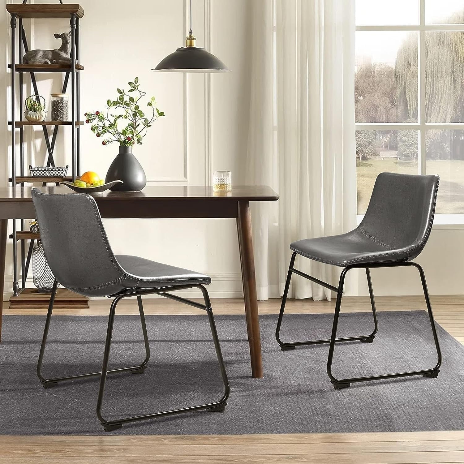 Tabourets de bar Bossin 18/26/30 pouces, tabourets de bar à hauteur de comptoir avec dossier, tabourets modernes en cuir PU, chaise de salle à manger avec repose-pieds