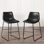 Tabourets de bar Bossin 18/26/30 pouces, tabourets de bar à hauteur de comptoir avec dossier, tabourets modernes en cuir PU, chaise de salle à manger avec repose-pieds