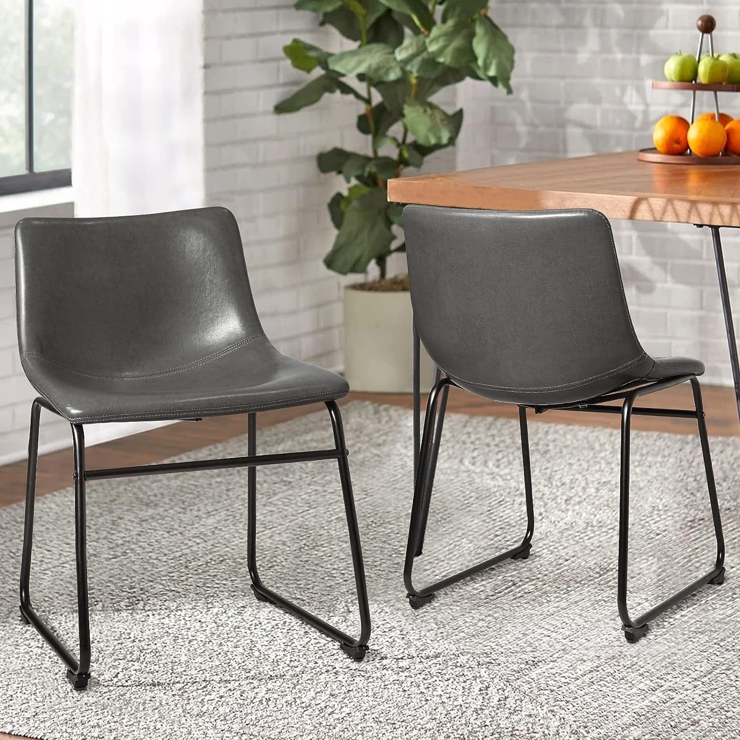 Tabourets de bar Bossin 18/26/30 pouces, tabourets de bar à hauteur de comptoir avec dossier, tabourets modernes en cuir PU, chaise de salle à manger avec repose-pieds