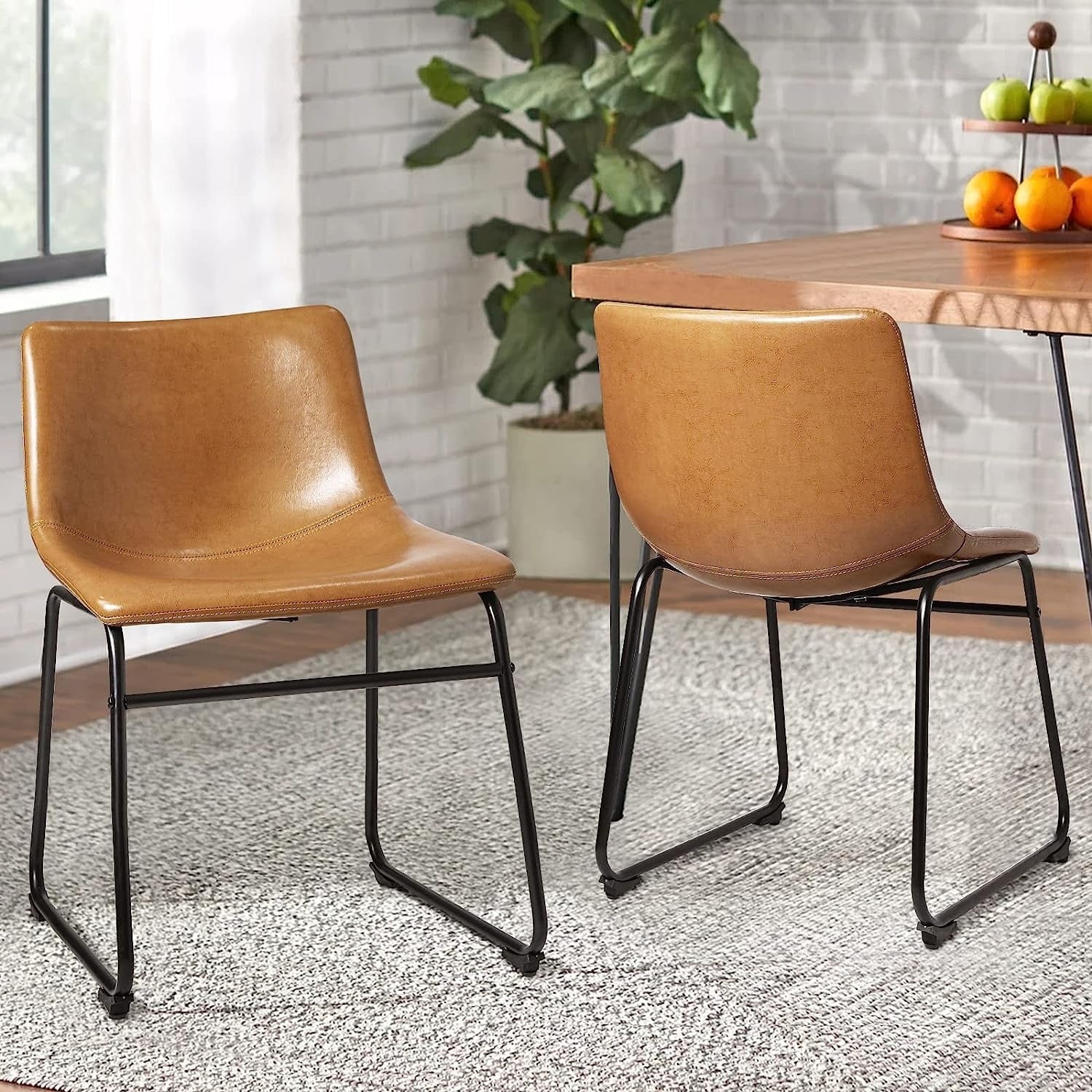 Tabourets de bar Bossin 18/26/30 pouces, tabourets de bar à hauteur de comptoir avec dossier, tabourets modernes en cuir PU, chaise de salle à manger avec repose-pieds
